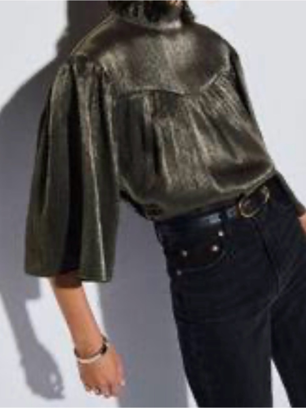NWT Graphite Foil Nation LTD Marci Top Sz XS B133